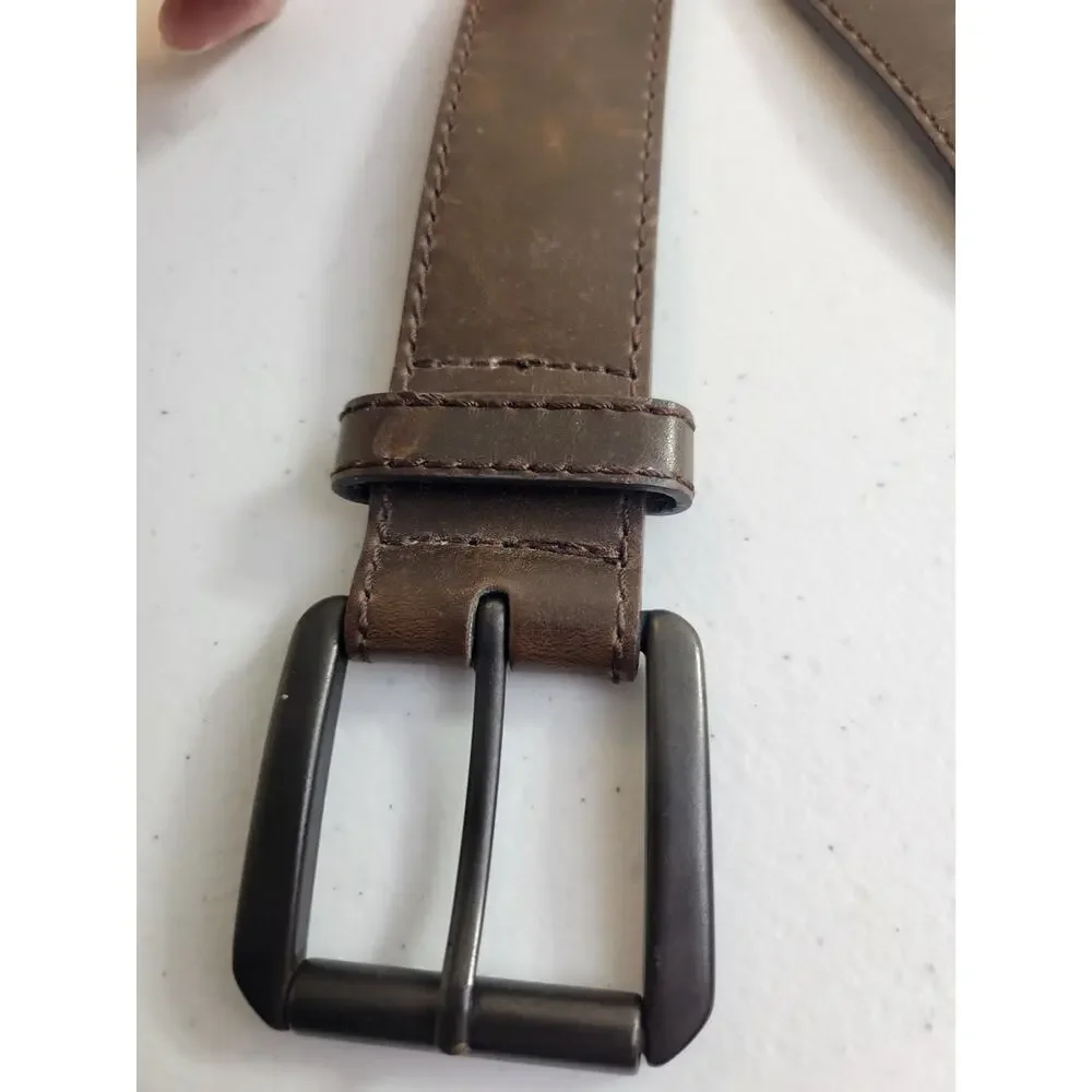 Casual Belt Brown‎ Faux Leather Formal Business Work Office Men's Size XL